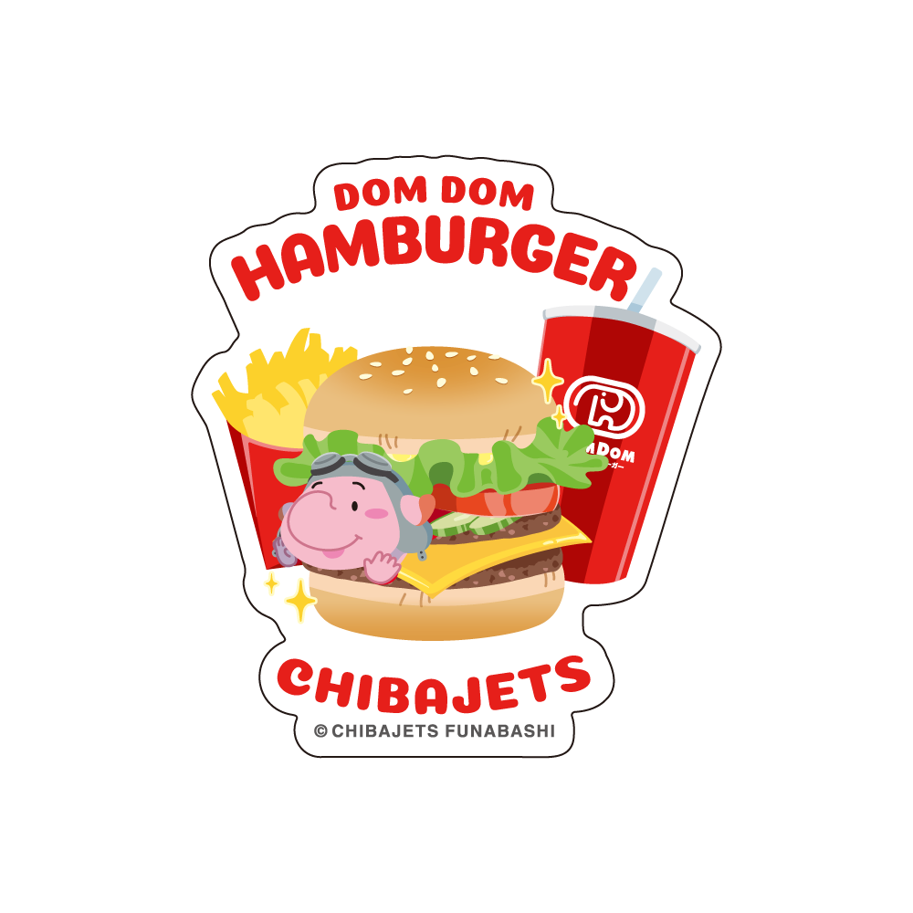 ﾄﾞﾑﾄﾞﾑﾊﾝﾊﾞｰｶﾞｰｺﾗﾎﾞ ｽﾃｯｶｰ 詳細画像 1