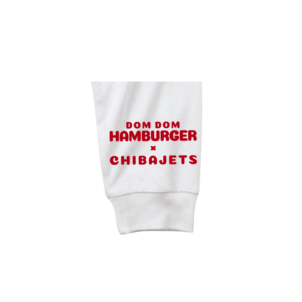 ﾄﾞﾑﾄﾞﾑﾊﾝﾊﾞｰｶﾞｰｺﾗﾎﾞ ﾛﾝｸﾞｽﾘｰﾌﾞTｼｬﾂ 詳細画像 ホワイト 2