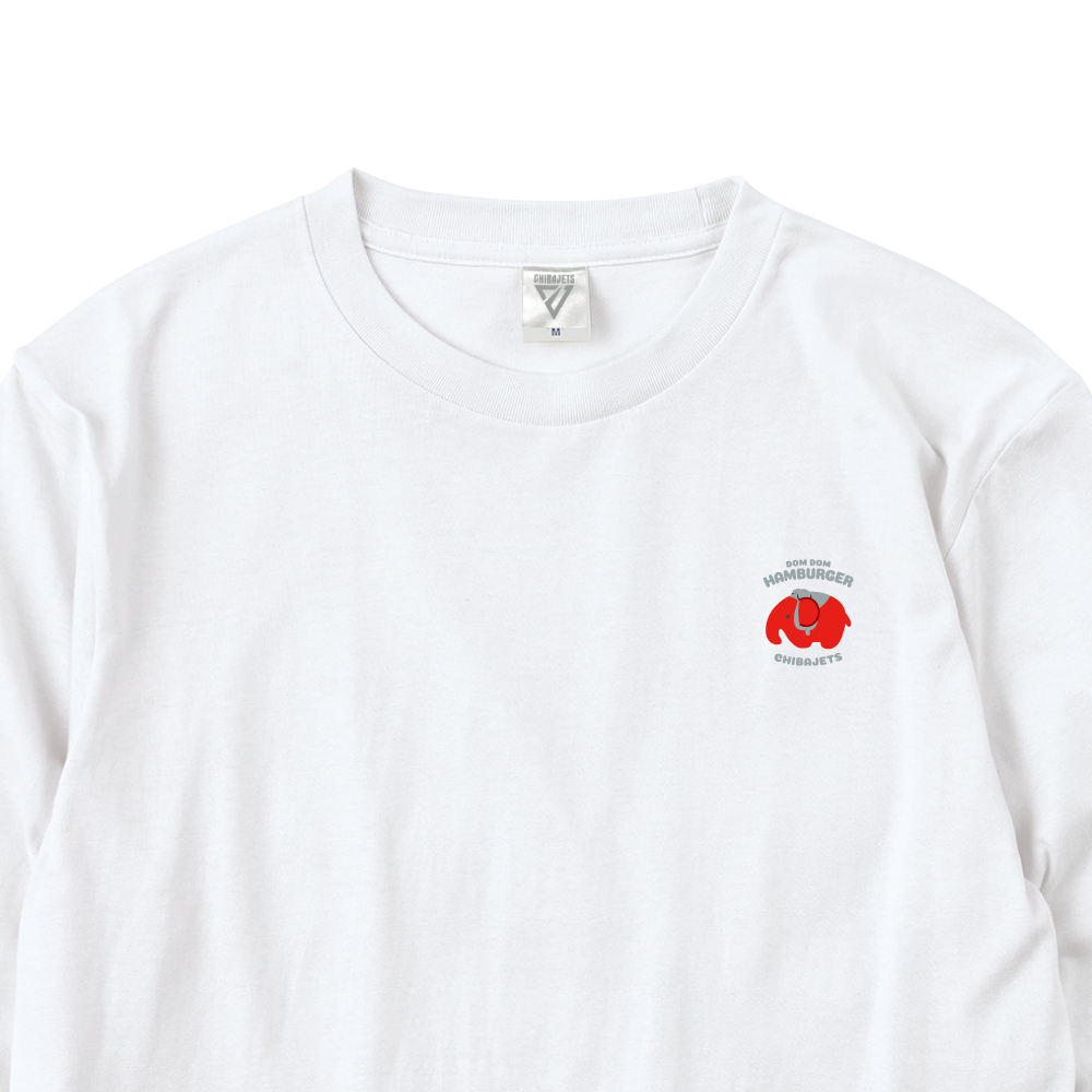 ﾄﾞﾑﾄﾞﾑﾊﾝﾊﾞｰｶﾞｰｺﾗﾎﾞ ﾛﾝｸﾞｽﾘｰﾌﾞTｼｬﾂ（PILOTどむぞう） 詳細画像 ホワイト 2