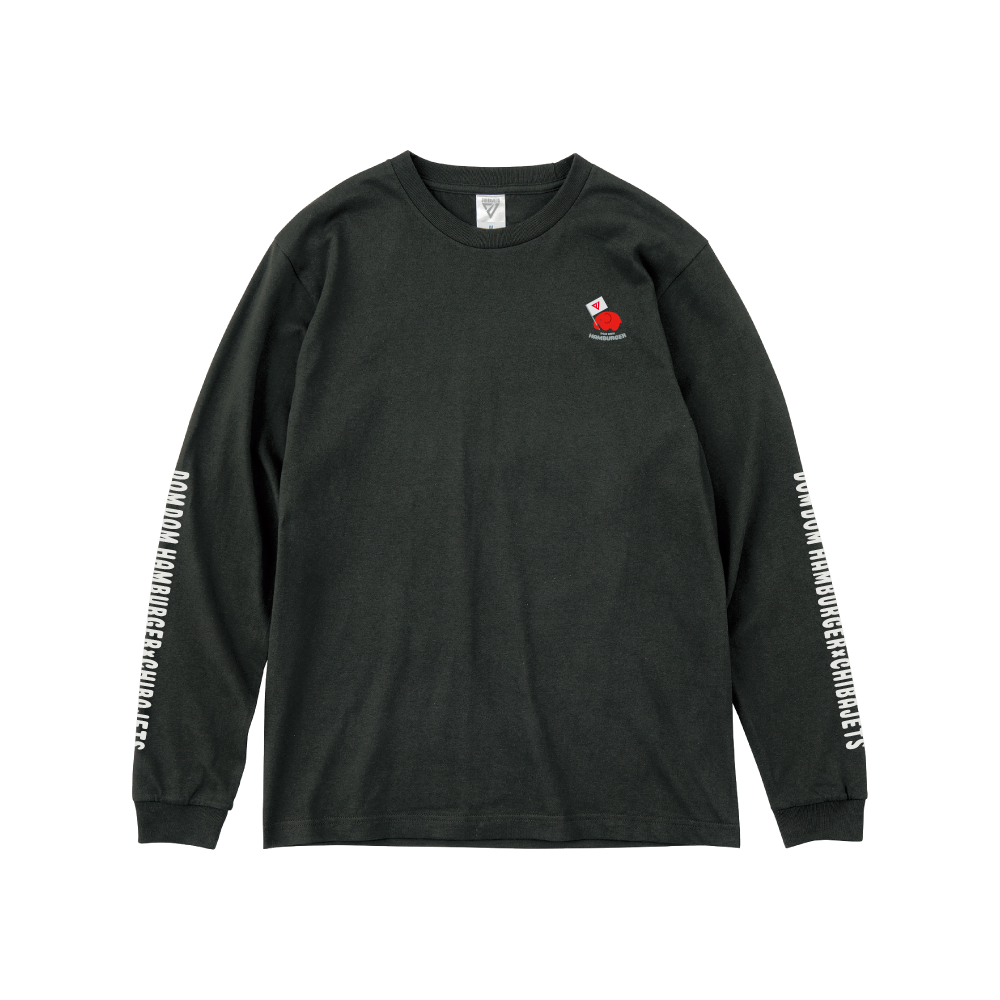 ﾄﾞﾑﾄﾞﾑﾊﾝﾊﾞｰｶﾞｰｺﾗﾎﾞ ﾛﾝｸﾞｽﾘｰﾌﾞTｼｬﾂ（flagどむぞう） 詳細画像 CGR 1