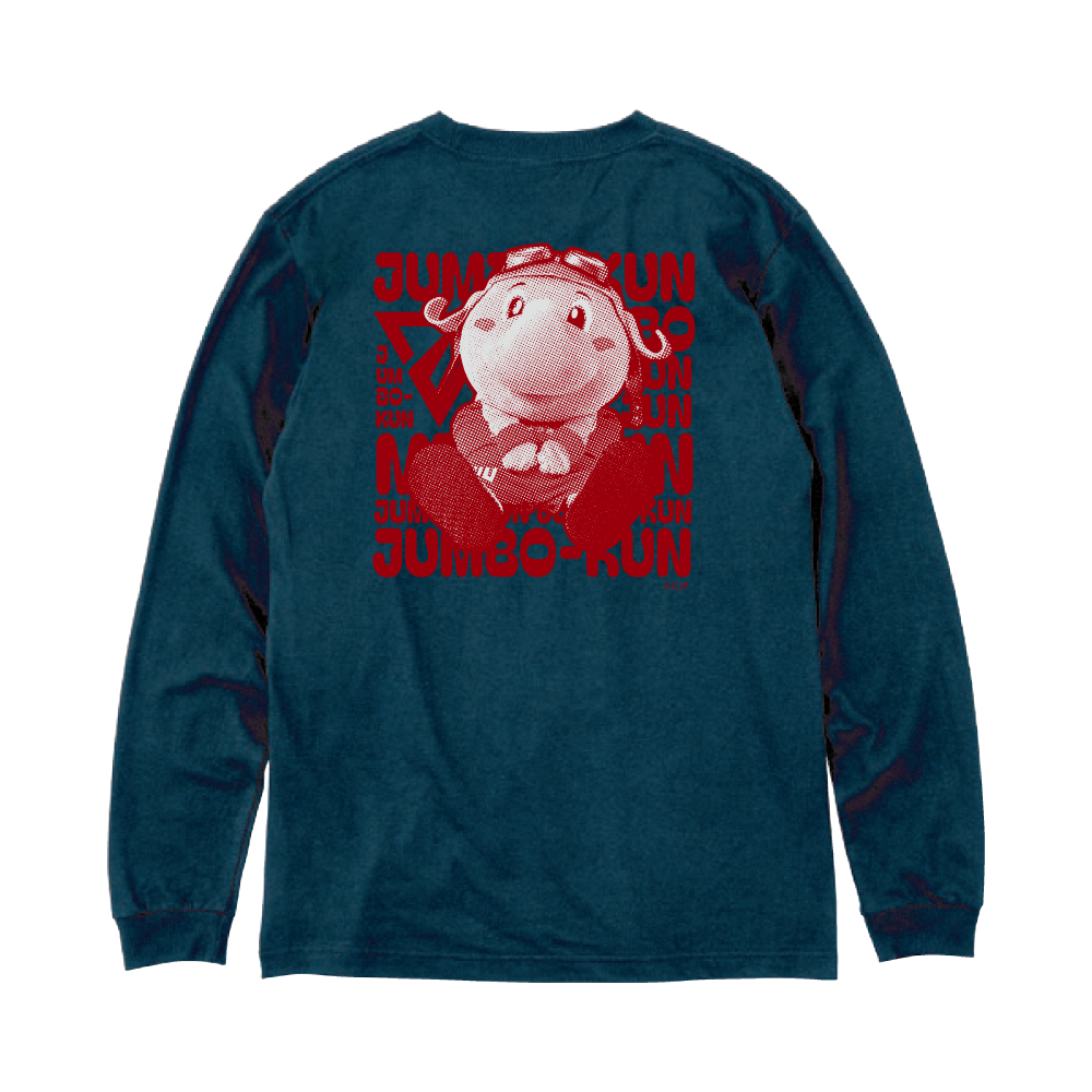 ﾊﾞｯｸﾌﾟﾘﾝﾄﾛﾝｸﾞｽﾘｰﾌﾞTｼｬﾂ(ｼﾞｬﾝﾎﾞくんﾌｫﾄ) 詳細画像 ネイビー 2