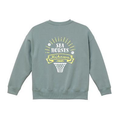 【サンクスSALE　5/25(木)18:00～6/21(水)23:59】Vintage Basketball Goal ビッグシルエット クルーネックスウェット（スモーキーグリーン）XLのみ