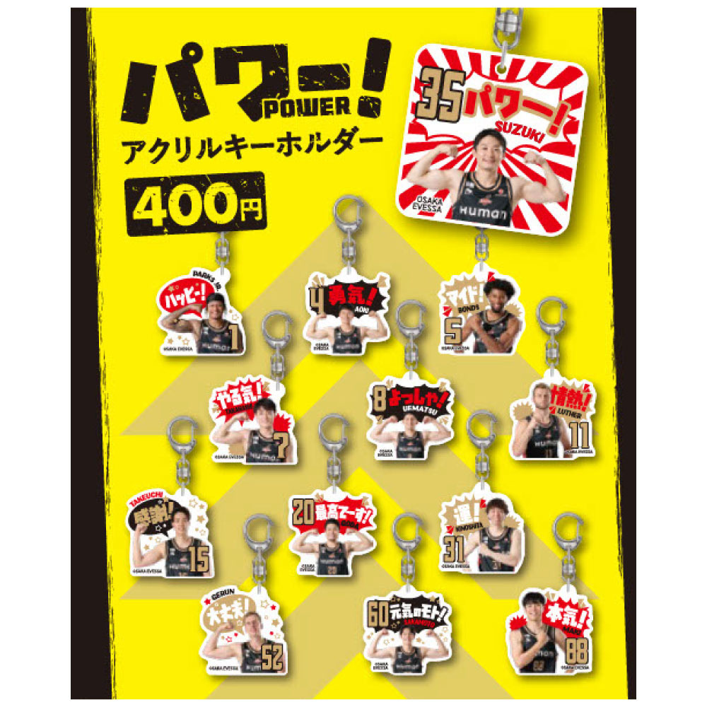 【ランダム】パワー！アクリルキーホルダー 詳細画像 1