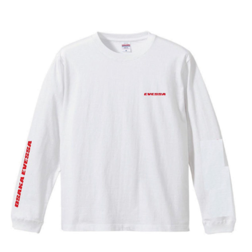 長袖Tシャツ　袖プリント 詳細画像 ホワイト 1