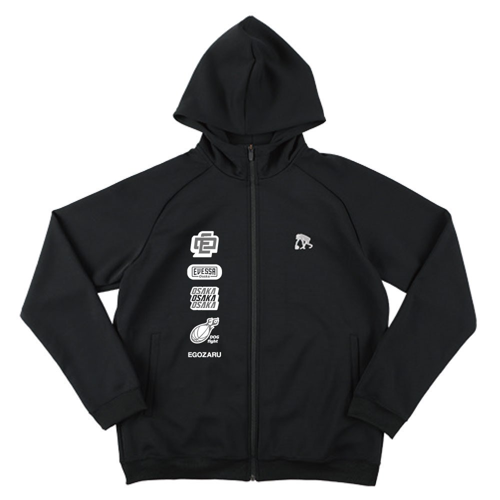 EGOZARU フルジップスウェットパーカー 詳細画像 ブラック 1