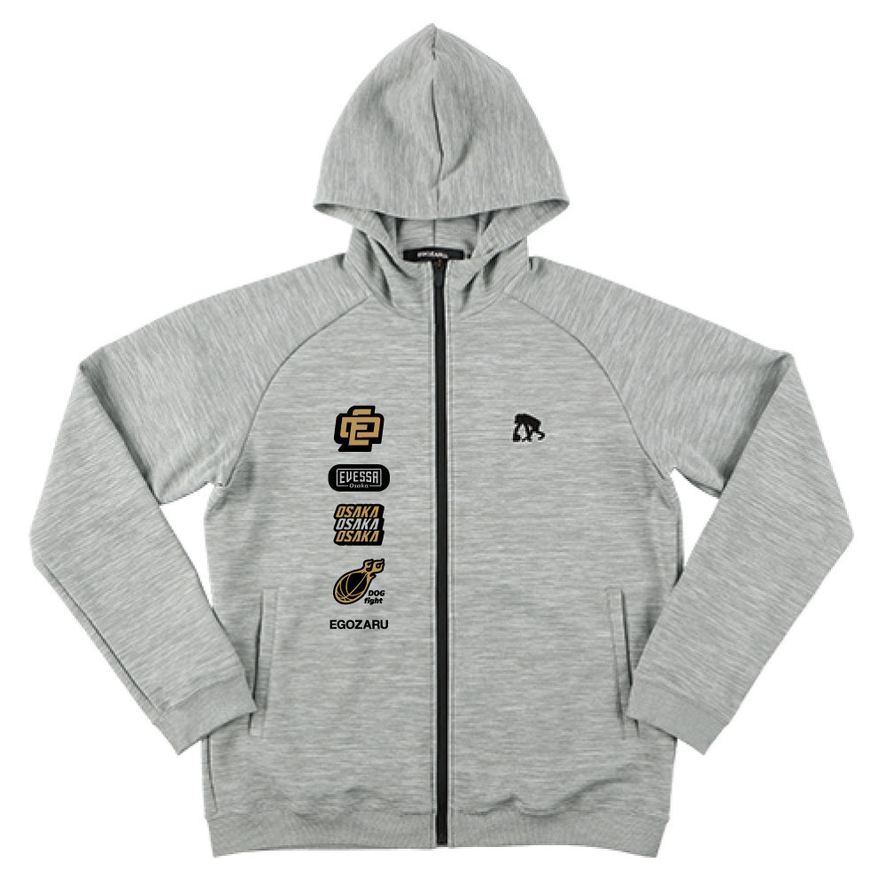 EGOZARU フルジップスウェットパーカー 詳細画像 グレー 1