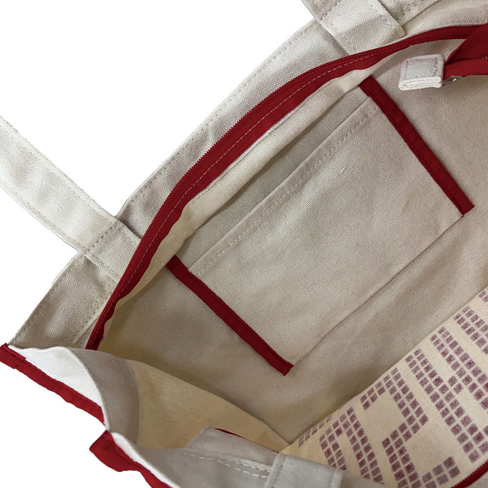 パイピングトートバッグ　ロゴ 詳細画像 2