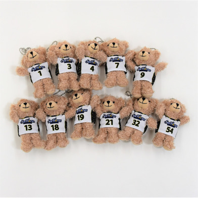 【サンクスSALE　5/25(木)18:00～6/21(水)23:59】2022-23 ユニベアキーホルダー ブラウンベア×ホワイトユニ