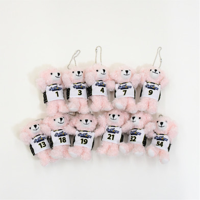 【サンクスSALE　5/25(木)18:00～6/21(水)23:59】2022-23 ユニベアキーホルダー ピンクベア×ホワイトユニ