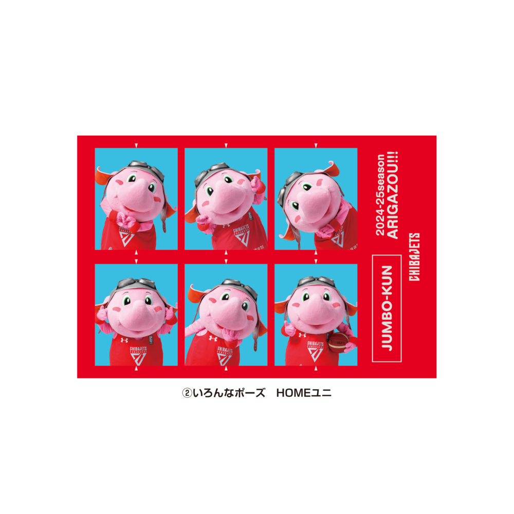 【2024-25 THANKS】ジャンボくん証明写真風ステッカー（全4種） 詳細画像 ②いろんなポーズ　HOMEユニ 1