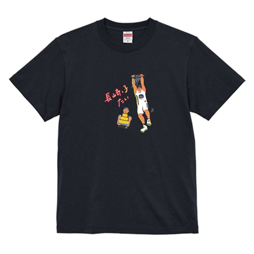 【オンライン限定】＜りそなグループ Bリーグオールスター 2026＞方言イラスト Tシャツ(ブラック) 詳細画像 長崎っ子たい！ 1