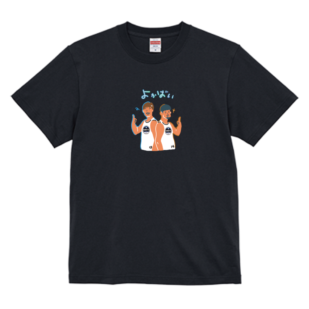 【オンライン限定】＜りそなグループ Bリーグオールスター 2026＞方言イラスト Tシャツ(ブラック) 詳細画像 よかばい 1