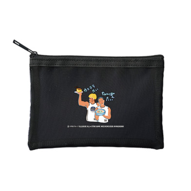 【オンライン限定】＜りそなグループ Bリーグオールスター 2026＞方言イラスト メッシュポーチ(ブラック)