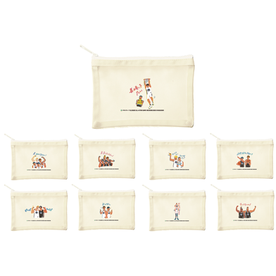 【オンライン限定】＜りそなグループ Bリーグオールスター 2026＞方言イラスト メッシュポーチ(オフホワイト)