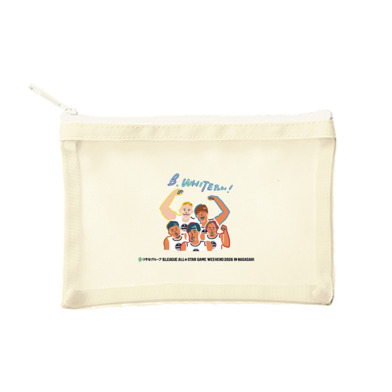 【オンライン限定】＜りそなグループ Bリーグオールスター 2026＞方言イラスト メッシュポーチ(オフホワイト)