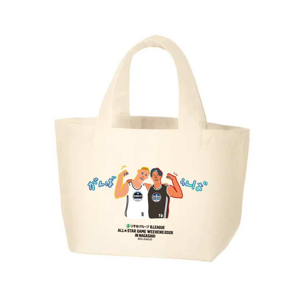 ＜りそなグループ Bリーグオールスター 2026＞方言イラスト ミニトートバッグ 詳細画像 がんばらんば 1