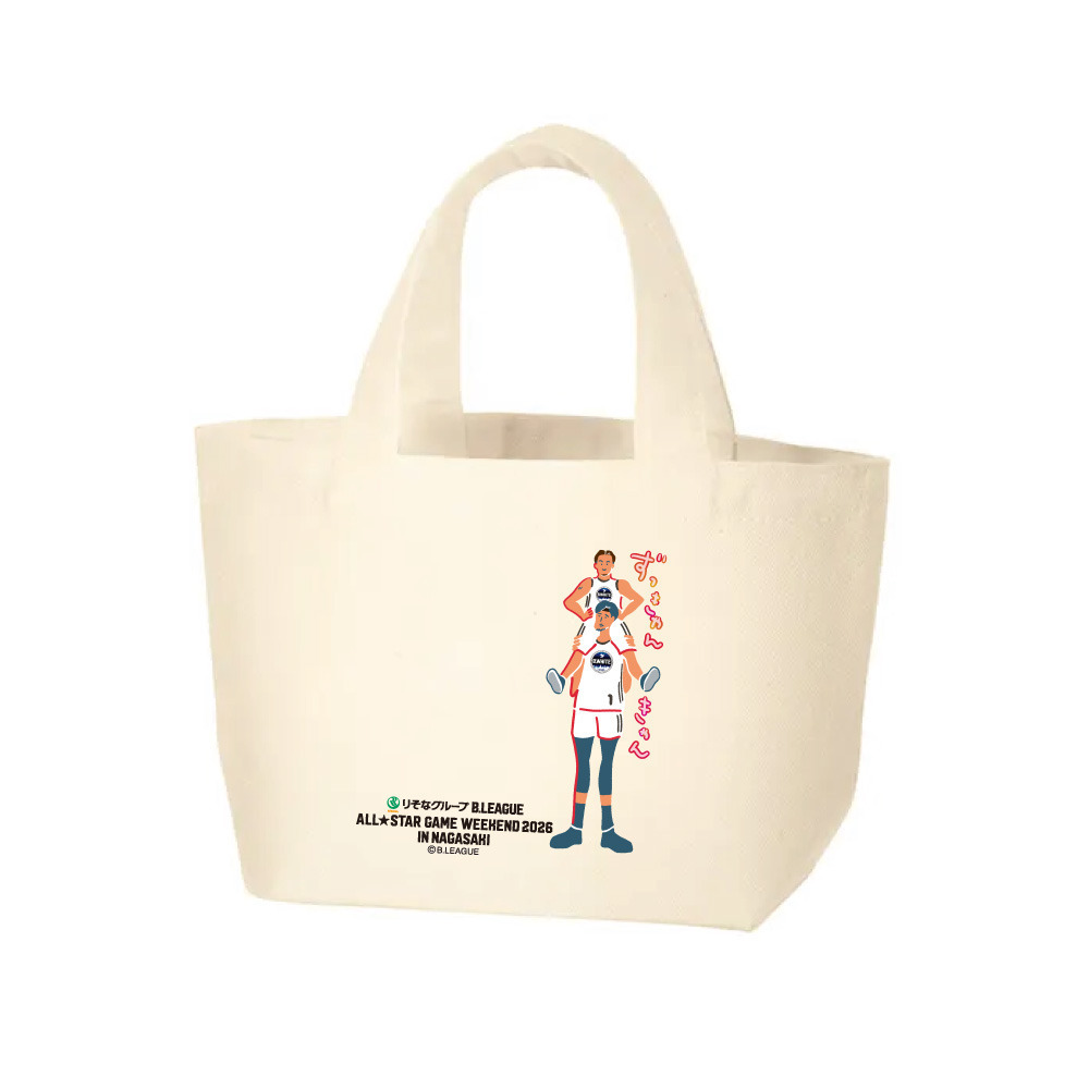 ＜りそなグループ Bリーグオールスター 2026＞方言イラスト ミニトートバッグ 詳細画像 ずっきゃんきゃん 1