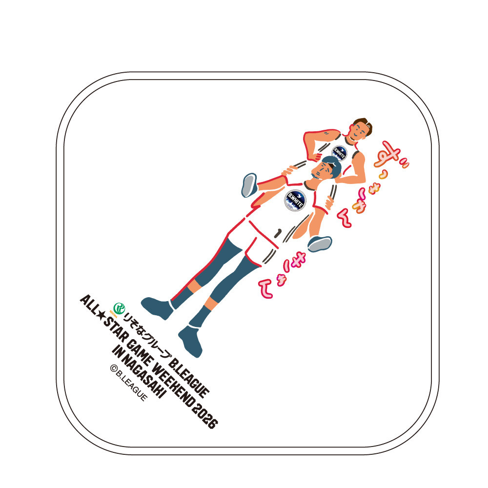 ＜りそなグループ Bリーグオールスター 2026＞方言イラスト タオルハンカチ 詳細画像 ずっきゃんきゃん 1