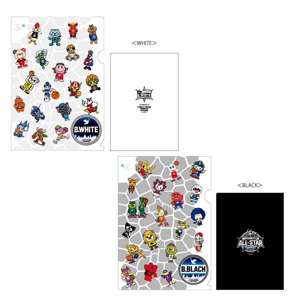 ＜りそなグループ Bリーグオールスター 2026＞A5クリアファイル2枚セット（マスコット） 詳細画像 1カラー 1