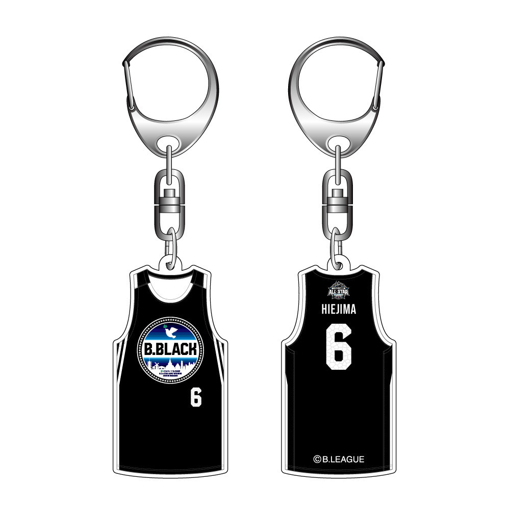 ＜りそなグループ Bリーグオールスター 2026＞ユニ型アクリルキーホルダー（B.BLACK） 詳細画像 B.BLACK 1