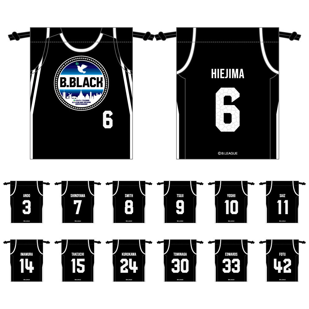 ＜りそなグループ Bリーグオールスター 2026＞巾着（B.BLACK） 詳細画像 B.BLACK 2
