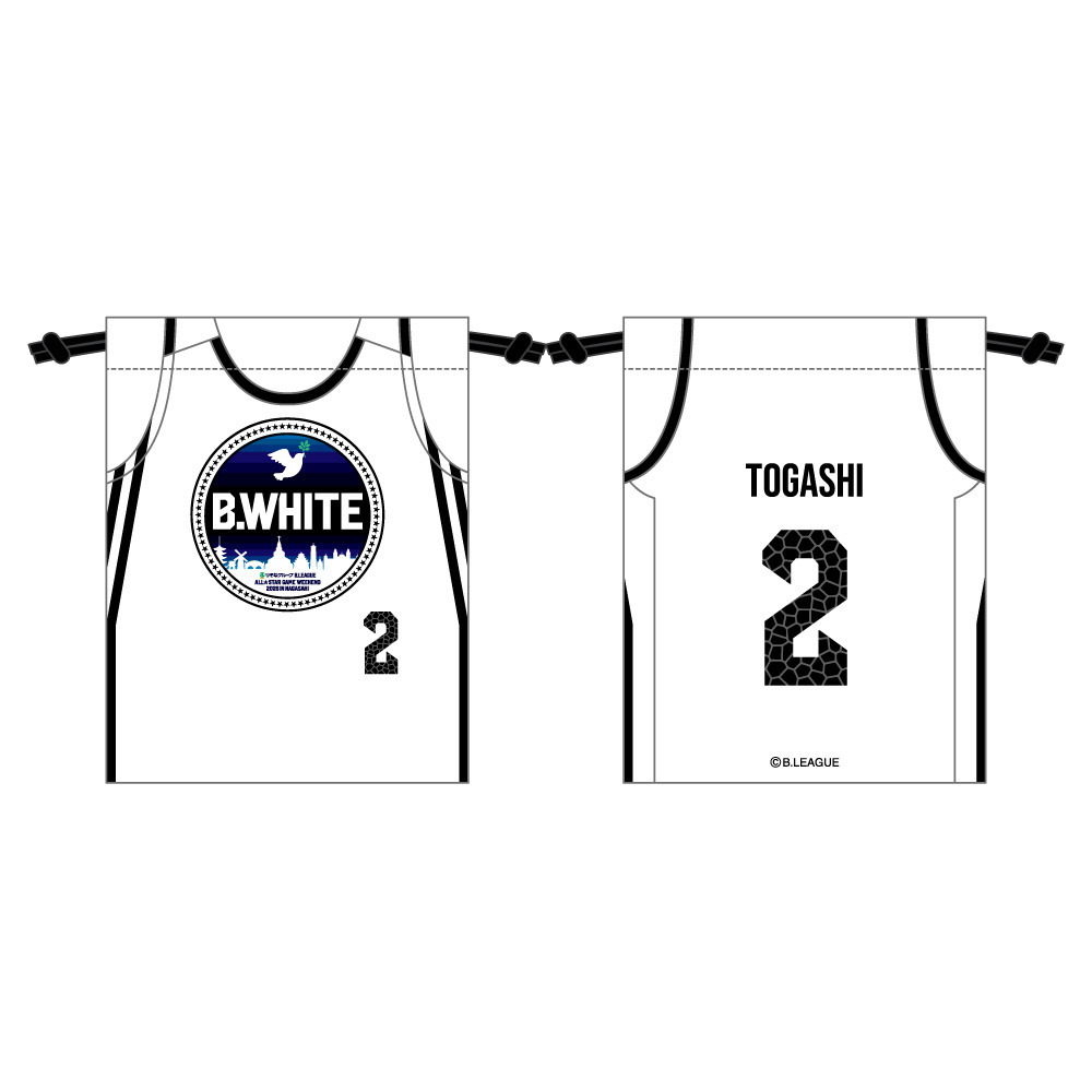 ＜りそなグループ Bリーグオールスター 2026＞巾着（B.WHITE） 詳細画像 B.WHITE 1