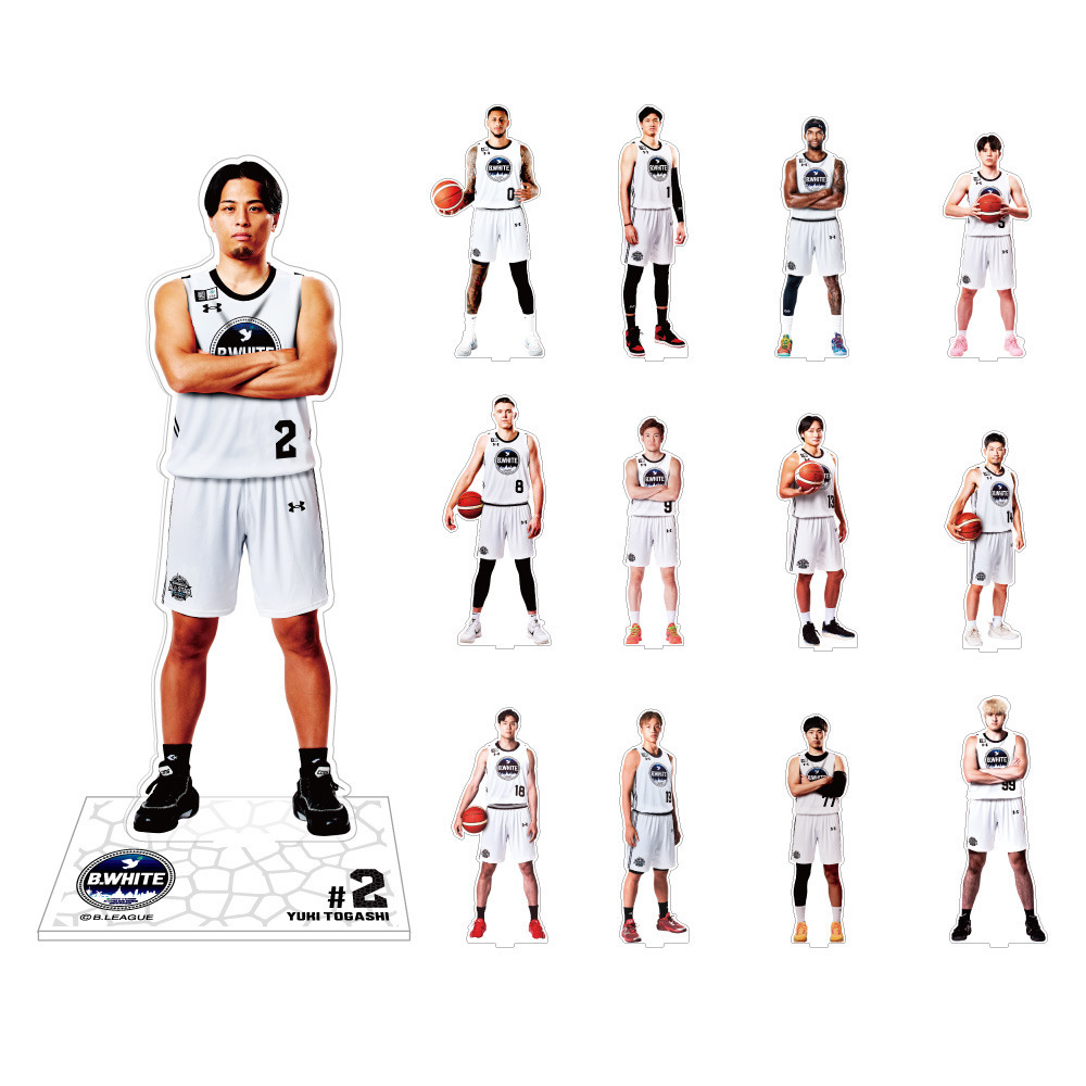 ＜りそなグループ Bリーグオールスター 2026＞アクリルスタンド（B.WHITE） 詳細画像 B.WHITE 1