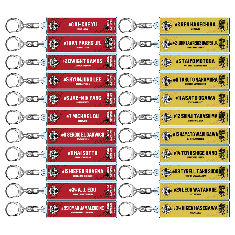 ＜りそなグループ Bリーグオールスター 2026＞【シークレット】PVCキーホルダー（ASIA/RISING） 詳細画像 1カラー 2