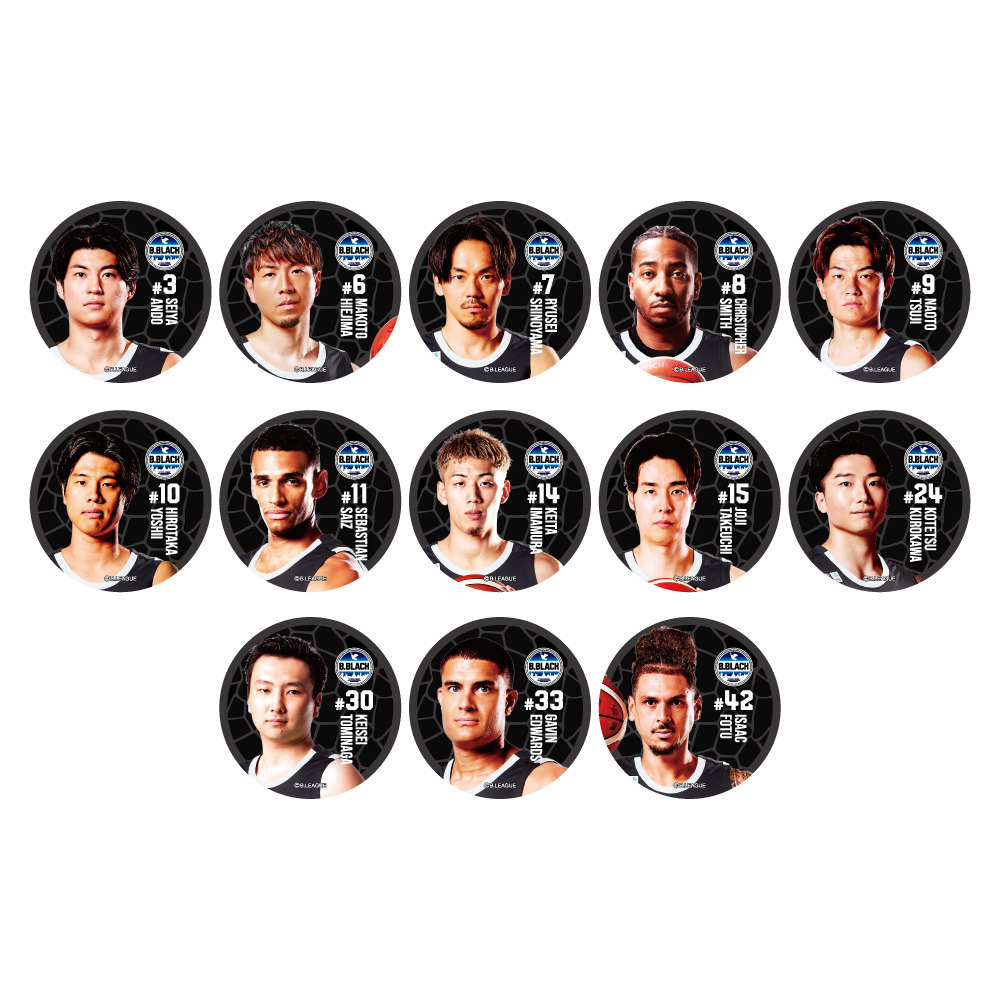 ＜りそなグループ Bリーグオールスター 2026＞【シークレット】缶バッジ（B.BLACK） 詳細画像 1カラー 1