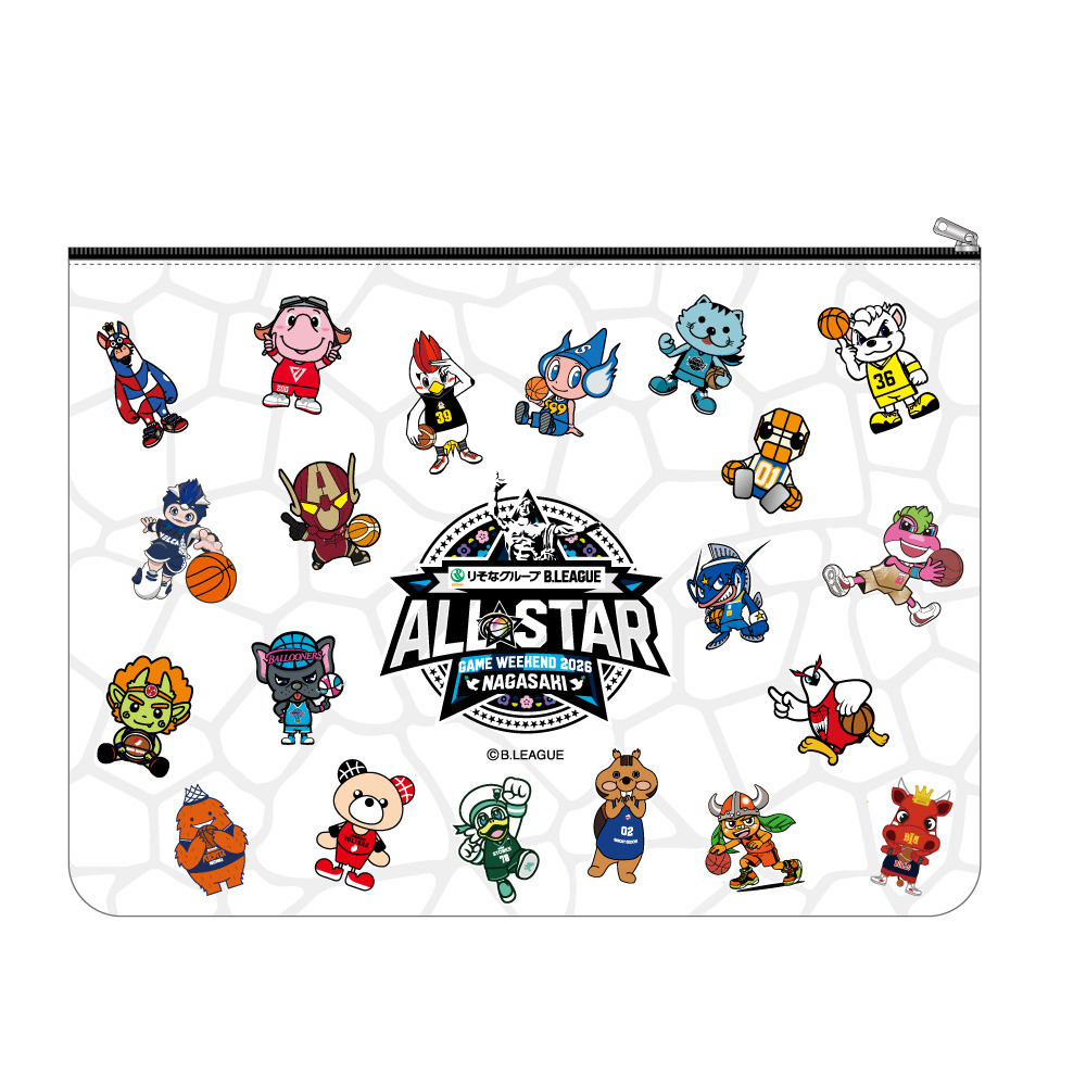 ＜りそなグループ Bリーグオールスター 2026＞ポーチ（マスコット） 詳細画像 1カラー 2