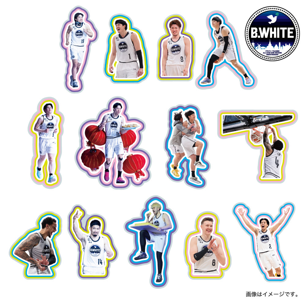 【オンライン限定】＜りそなグループ Bリーグオールスター 2026＞名場面フレークシールシート( りそなグループ B.LEAGUE ALL-STAR GAME 2026)B.WHITE 詳細画像 1カラー 1