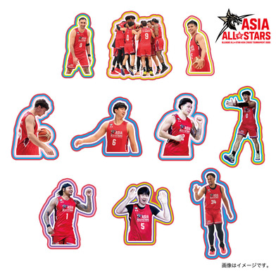 【オンライン限定】＜りそなグループ Bリーグオールスター 2026＞名場面フレークシールシート(B.LEAGUE ALL-STAR ASIA CROSS TOURNAMENT 2026)ASIA ALL-STARS