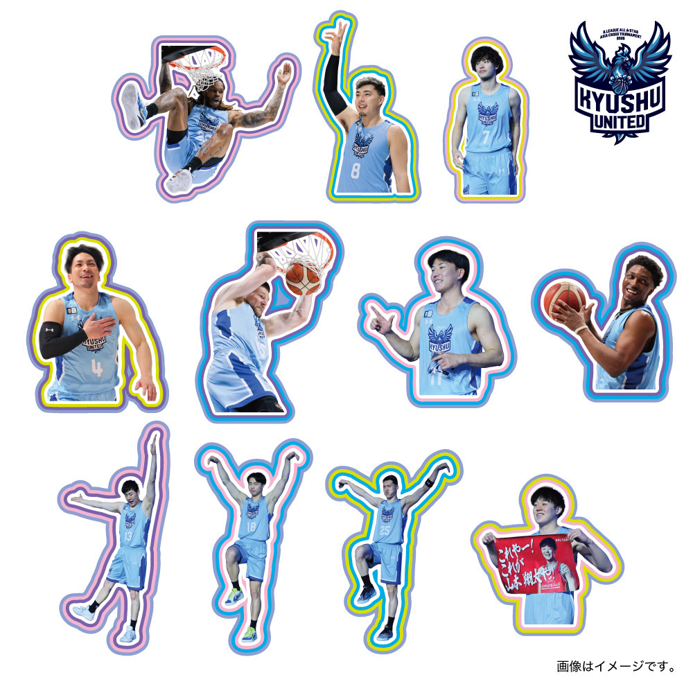 【オンライン限定】＜りそなグループ Bリーグオールスター 2026＞名場面フレークシールシート(B.LEAGUE ALL-STAR ASIA CROSS TOURNAMENT 2026)KYUSHU UNITED 詳細画像 1カラー 1