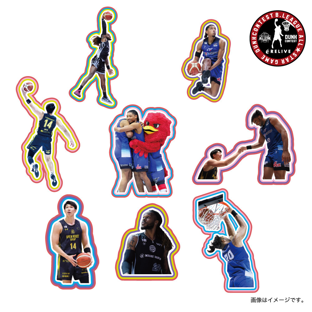 【オンライン限定】＜りそなグループ Bリーグオールスター 2026＞名場面フレークシールシート(B.LEAGUE ALL-STAR CONTESTS 2026) RELIVE DUNK CONTEST 詳細画像 1カラー 1