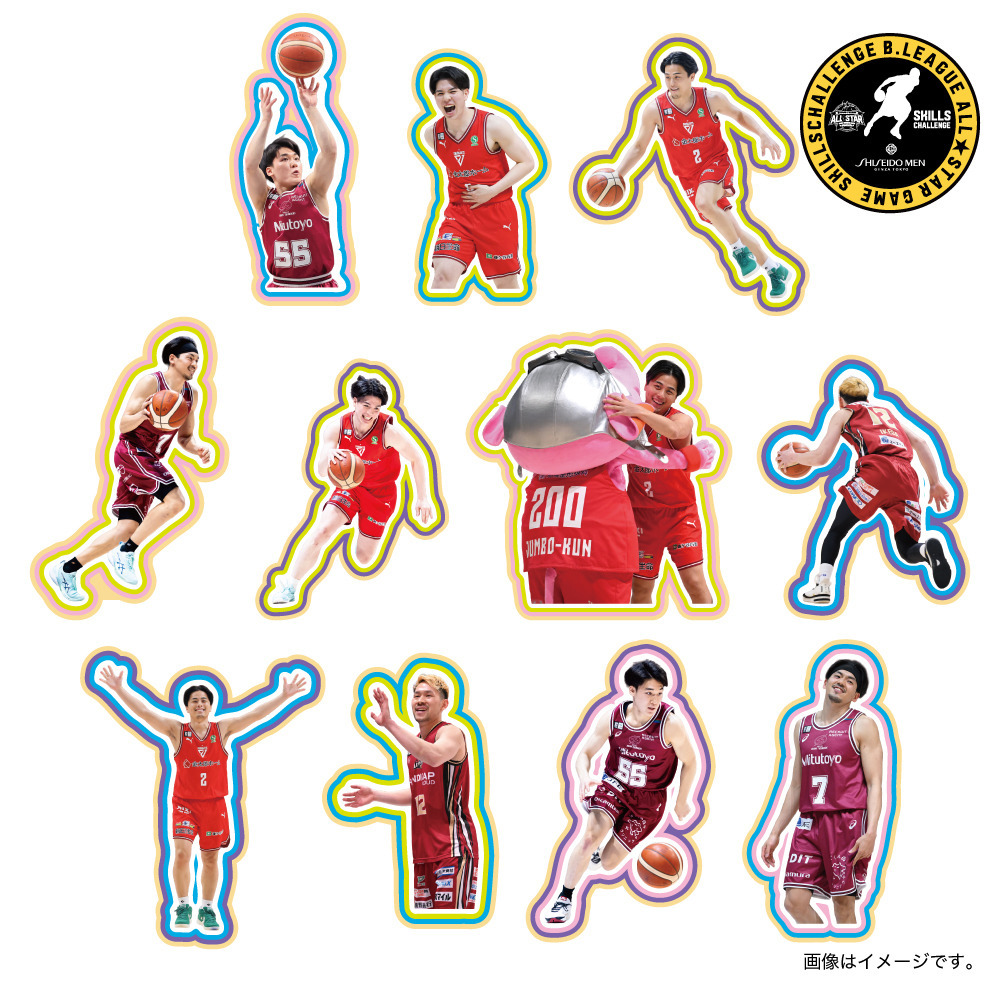 【オンライン限定】＜りそなグループ Bリーグオールスター 2026＞名場面フレークシールシート(B.LEAGUE ALL-STAR CONTESTS 2026)SHISEIDO MEN SKILLS CHALLENGE 詳細画像 1カラー 1