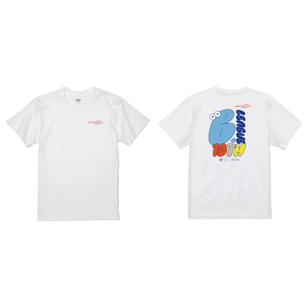 【全5色】B.LEAGUE 10th ANNIVERSARY Back Print  Graphic T-shirt 詳細画像 ホワイト 1