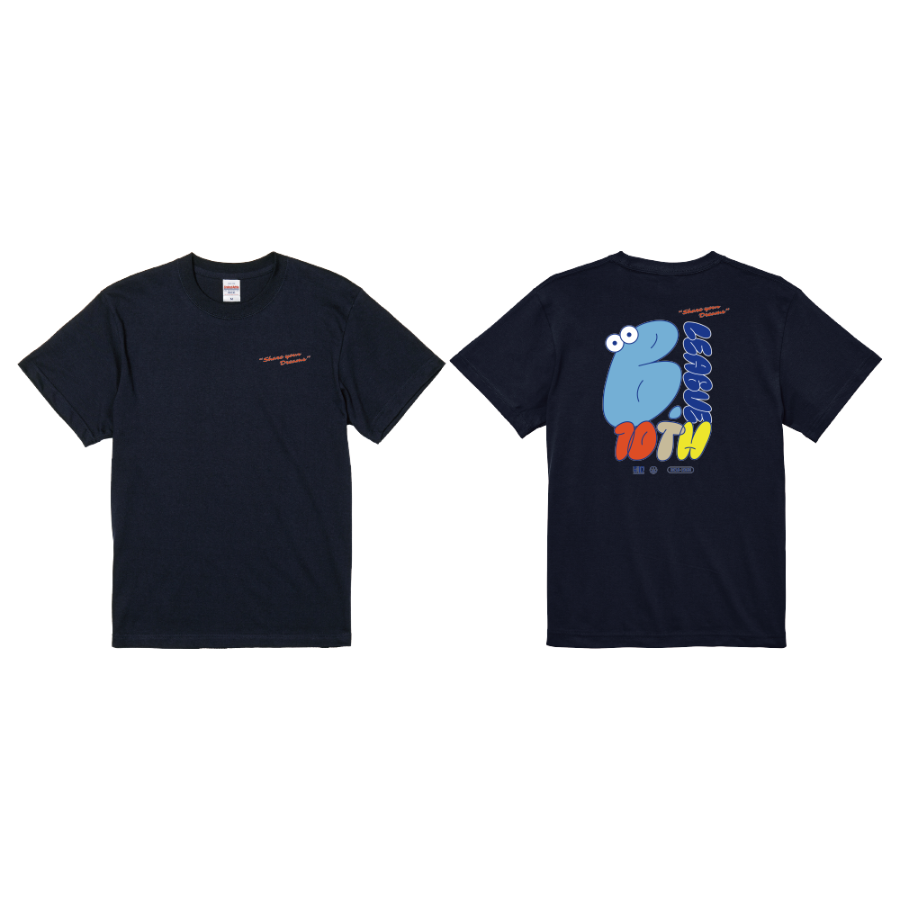 【全5色】B.LEAGUE 10th ANNIVERSARY Back Print  Graphic T-shirt 詳細画像 ネイビー 1
