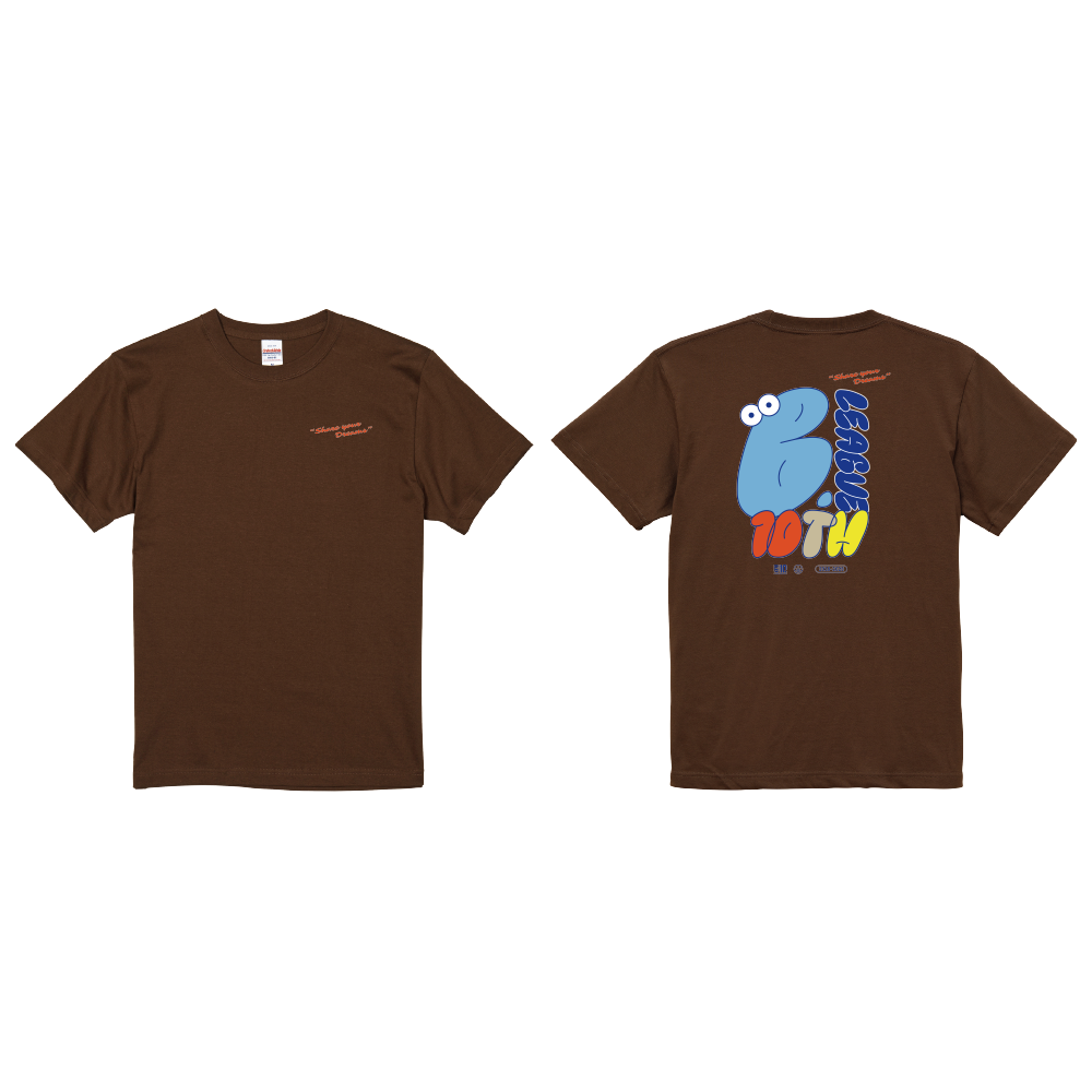 【全5色】B.LEAGUE 10th ANNIVERSARY Back Print  Graphic T-shirt 詳細画像 チャコール 1
