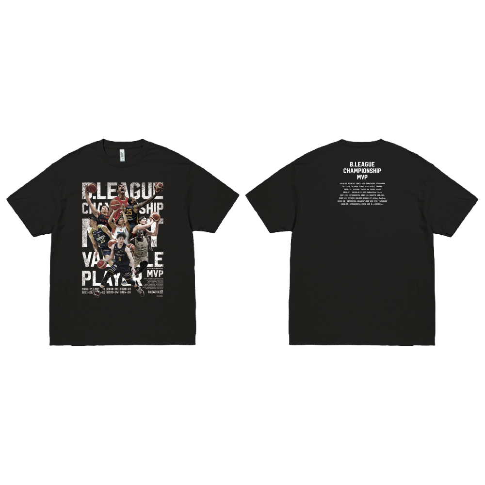 【全2色】B.LEAGUE 10th ANNIVERSARY CHAMPIONSHIP MVP T-shirt 詳細画像 ブラック 1