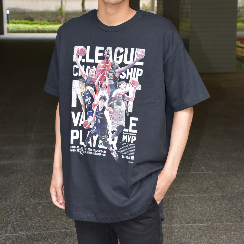 【全2色】B.LEAGUE 10th ANNIVERSARY CHAMPIONSHIP MVP T-shirt 詳細画像 ブラック 2