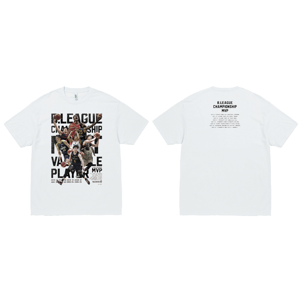 【全2色】B.LEAGUE 10th ANNIVERSARY CHAMPIONSHIP MVP T-shirt 詳細画像 ホワイト 1