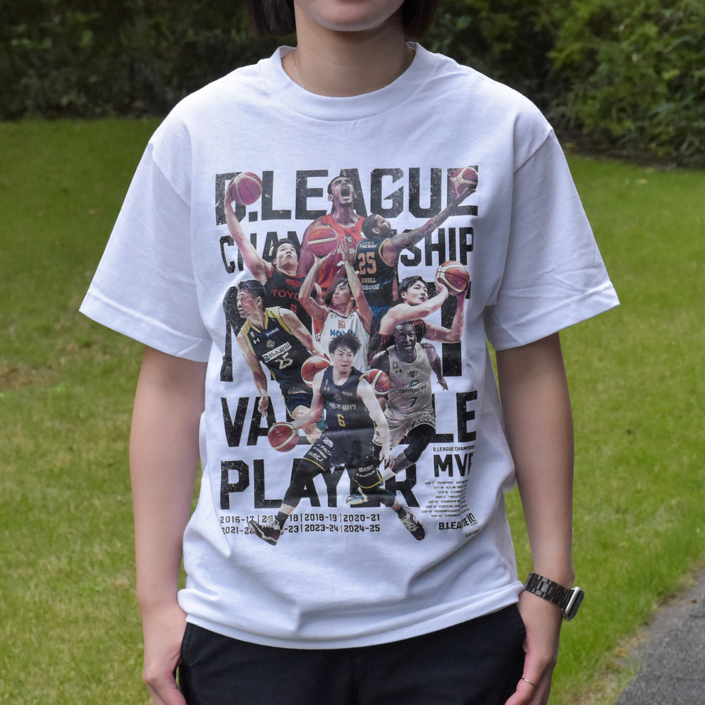 【全2色】B.LEAGUE 10th ANNIVERSARY CHAMPIONSHIP MVP T-shirt 詳細画像 ホワイト 2