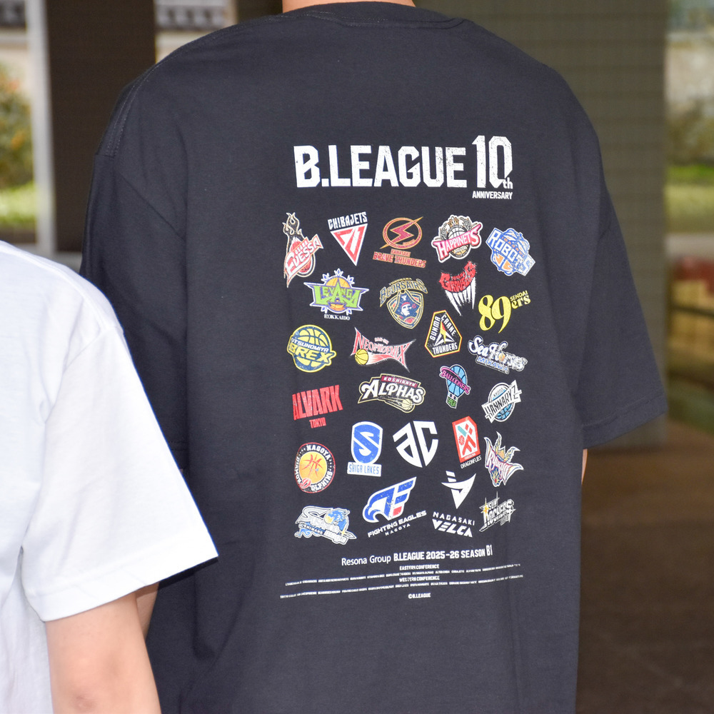 【全2色】B.LEAGUE 10th ANNIVERSARY B1 ALL CLUB T-shirt 詳細画像 ブラック 2
