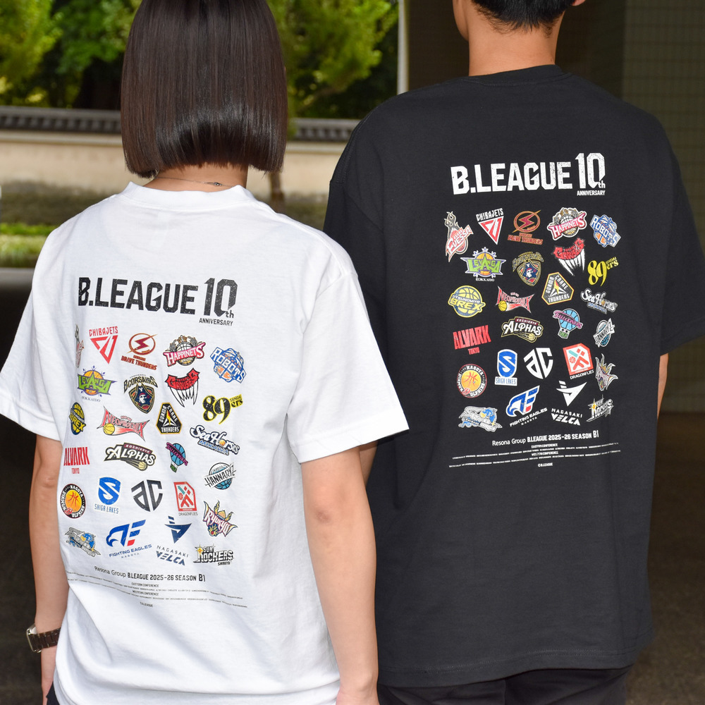 【全2色】B.LEAGUE 10th ANNIVERSARY B1 ALL CLUB T-shirt 詳細画像 ブラック 3