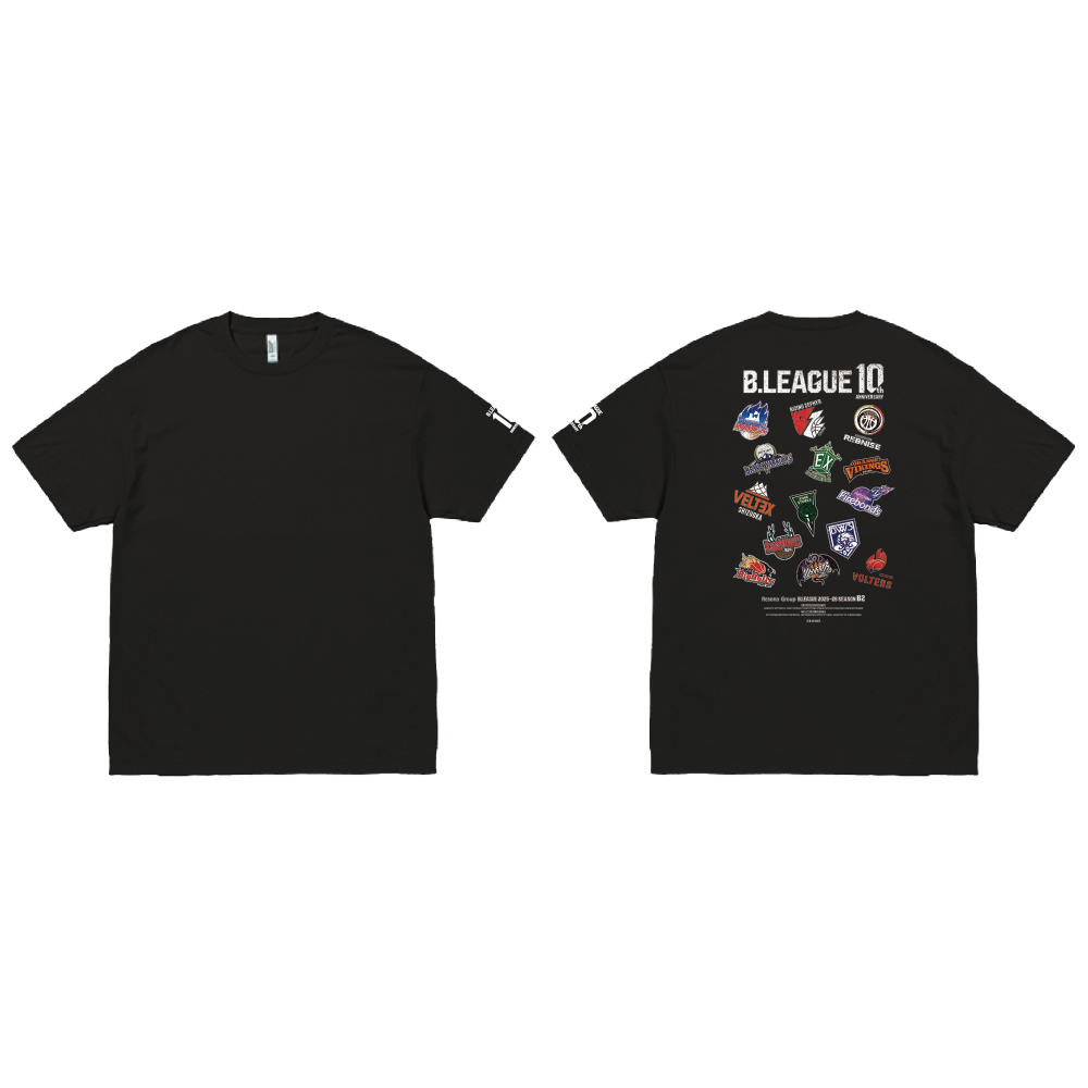【全2色】B.LEAGUE 10th ANNIVERSARY B2 ALL CLUB T-shirt 詳細画像 ブラック 1