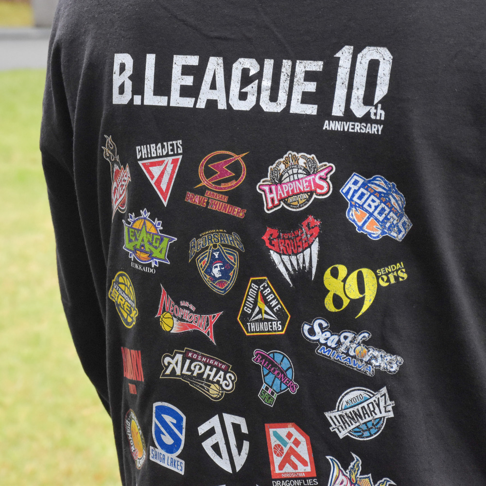 【全2色】B.LEAGUE 10th ANNIVERSARY B1 ALL CLUB LONG SLEEVE T-shirt 詳細画像 ブラック 2