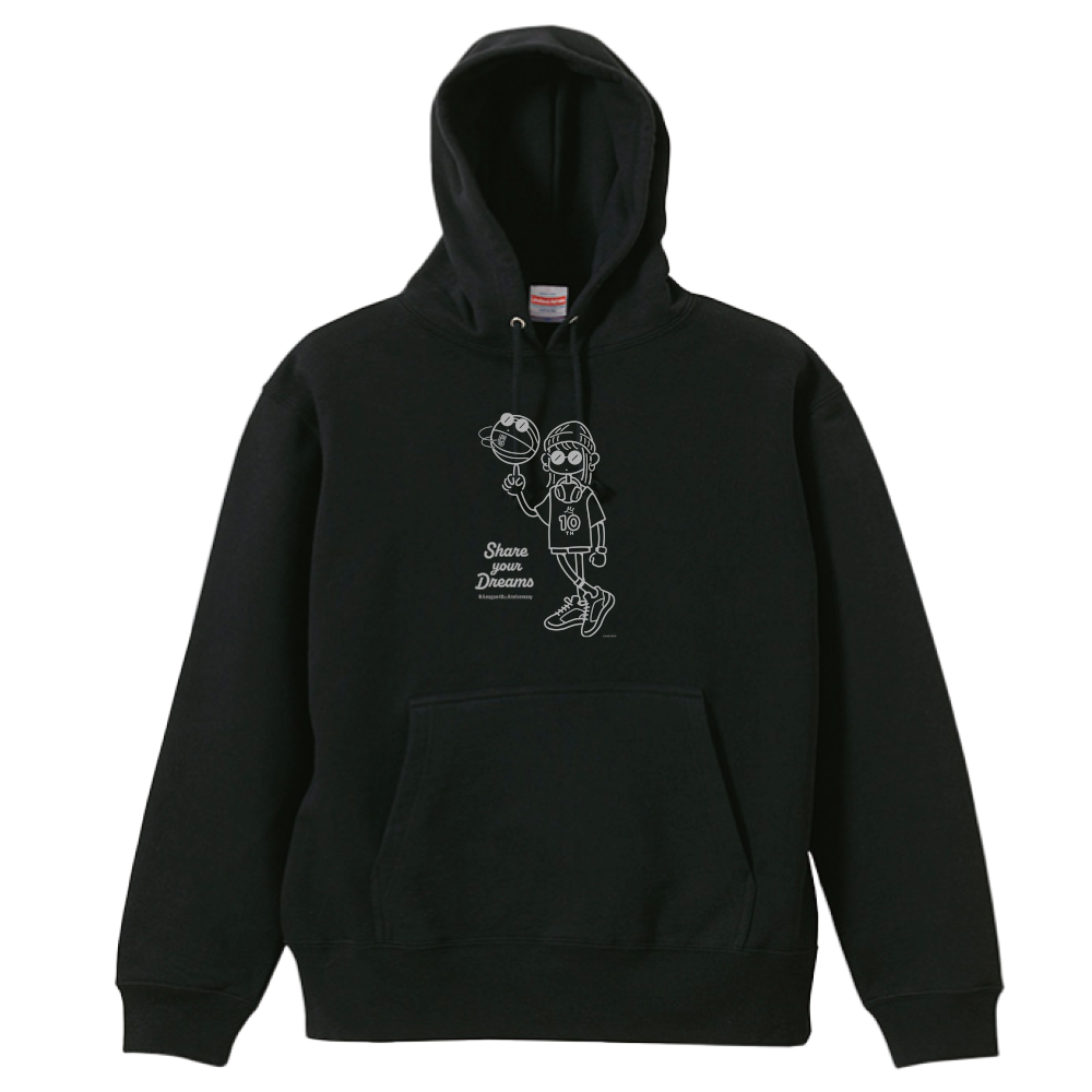 【全4色】B.LEAGUE 10th ANNIVERSARY Girl Graphic PO Hoodie 詳細画像 ブラック 1