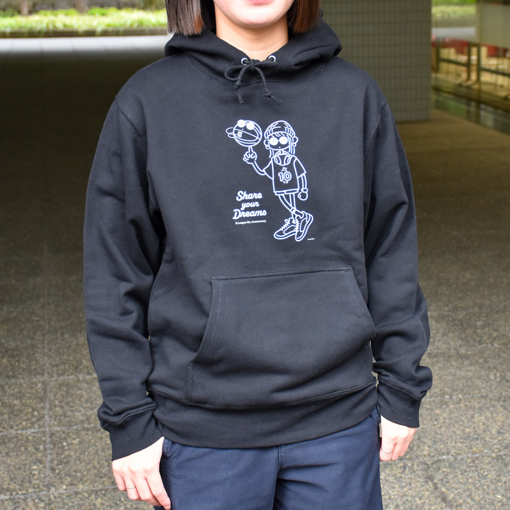 【全4色】B.LEAGUE 10th ANNIVERSARY Girl Graphic PO Hoodie 詳細画像 ブラック 2