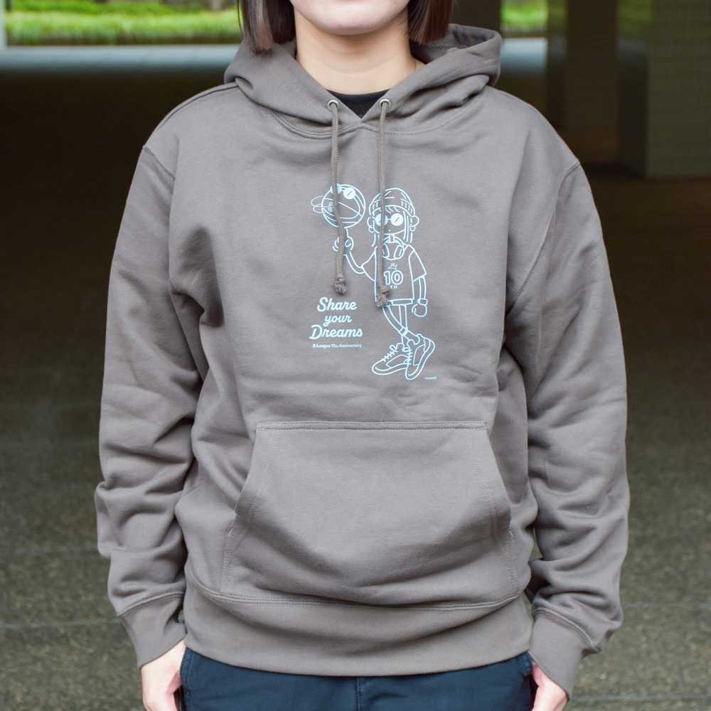 【全4色】B.LEAGUE 10th ANNIVERSARY Girl Graphic PO Hoodie 詳細画像 チャコール 2