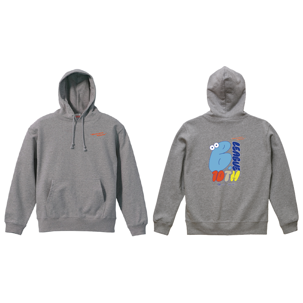 【全4色】B.LEAGUE 10th ANNIVERSARY Back Print  Graphic  PO Hoodie 詳細画像 ミックスグレー 1